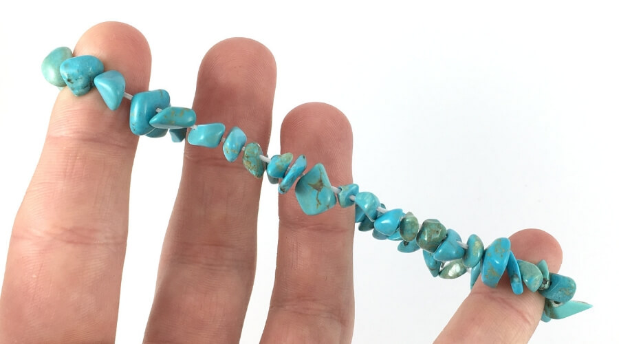 Náramek tyrkenit na gumičce