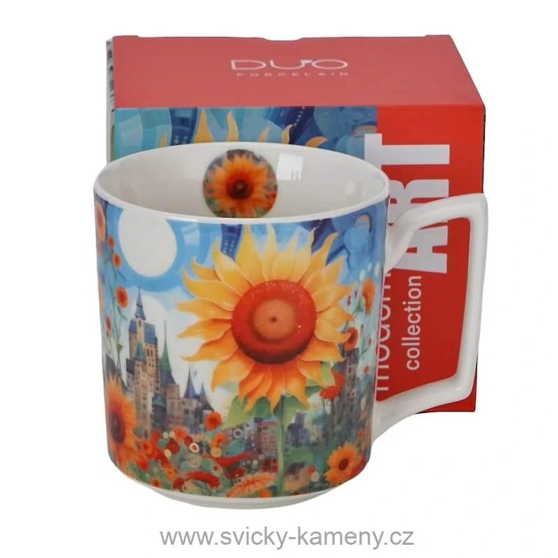 DÁRKOVÝ HRNEK MODERN 450 ml ZÁŘIVÁ SLUNEČNICE
