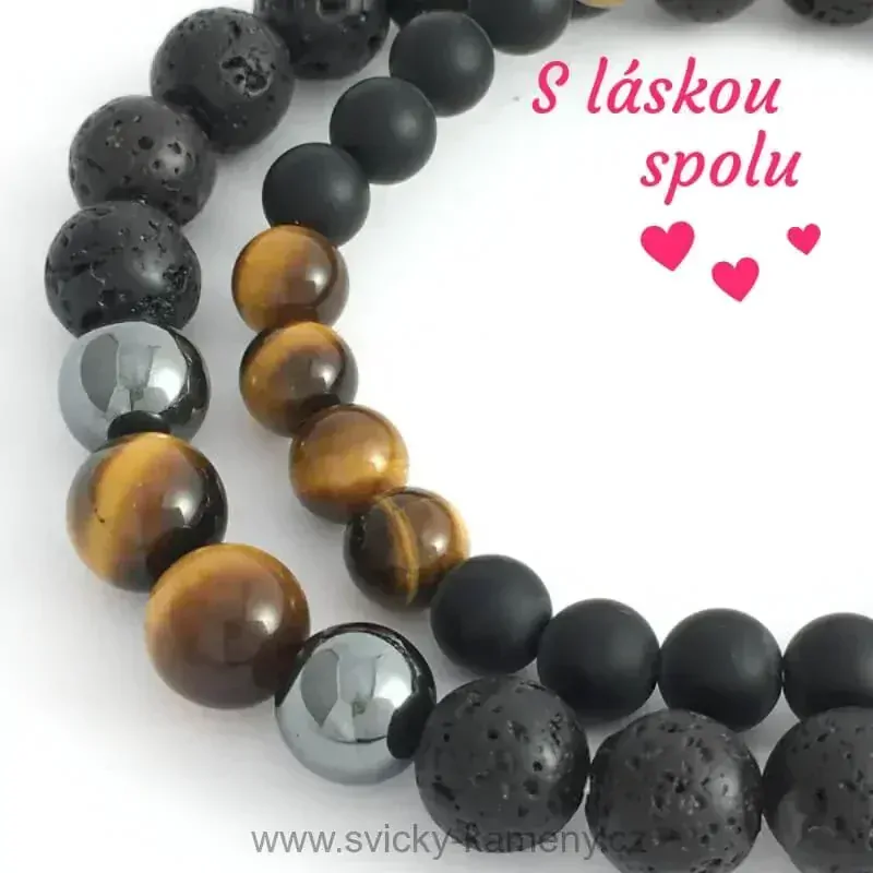 NÁRAMKY PRO PÁRY Z LÁVOVÝCH KAMENŮ A TYGŘÍ OKO