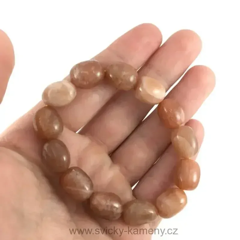 NÁRAMEK Z KORÁLKŮ - TROMLOVANÝ SLUNEČNÍ KÁMEN