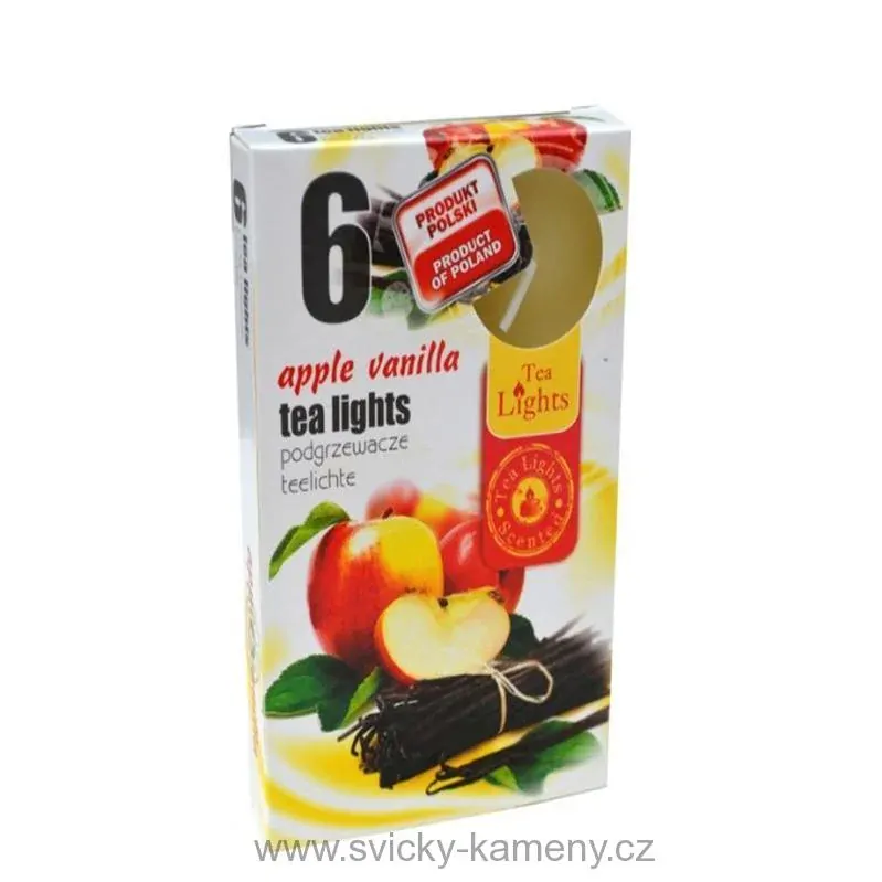 ČAJOVÉ SVÍČKY VONNÉ - JABLKA S VANILKOU   