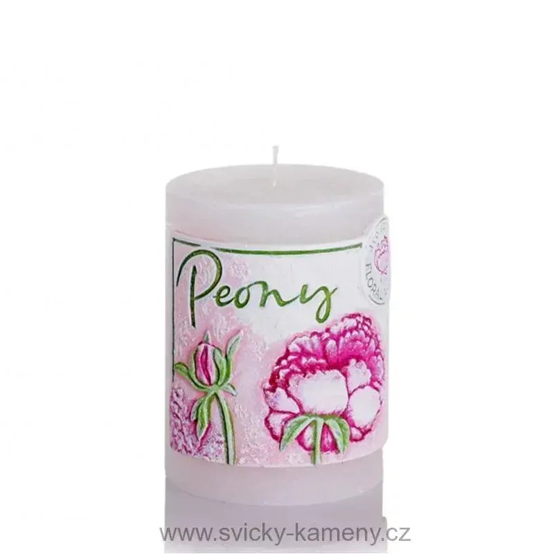 SVÍČKA DÁRKOVÁ VONNÁ PIVOŇKA PEONY VÁLEC 70x90 mm