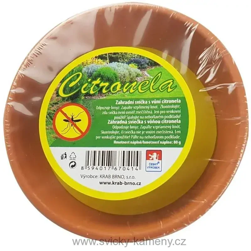 SVÍČKA ZAHRADNÍ  CITRONELA PROTI KOMÁRŮM