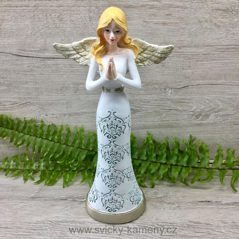 ANDĚL FIGURKA 250 mm BÍLÝ