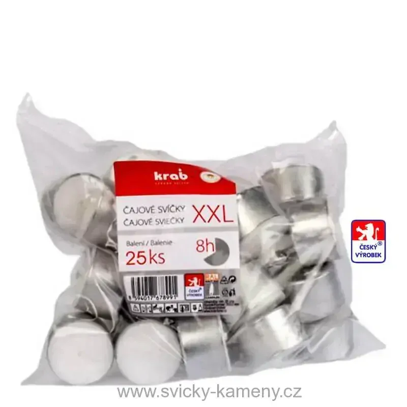 SVÍČKA ČAJOVÁ 25 ks BEZ VŮNĚ XXL