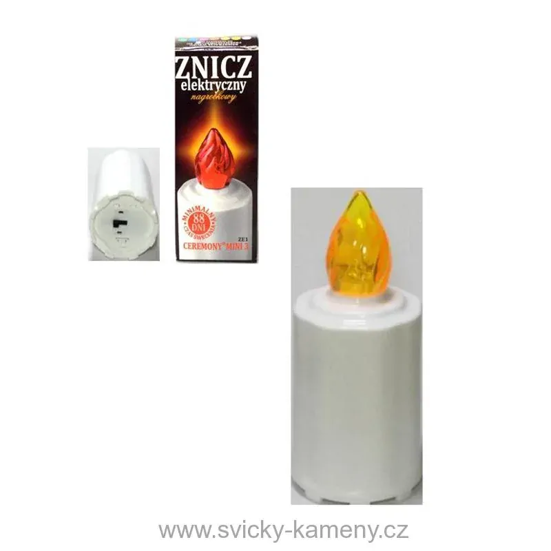 SVÍČKA NA BATERII ORANŽOVÝ KMITAJÍCÍ PLAMEN