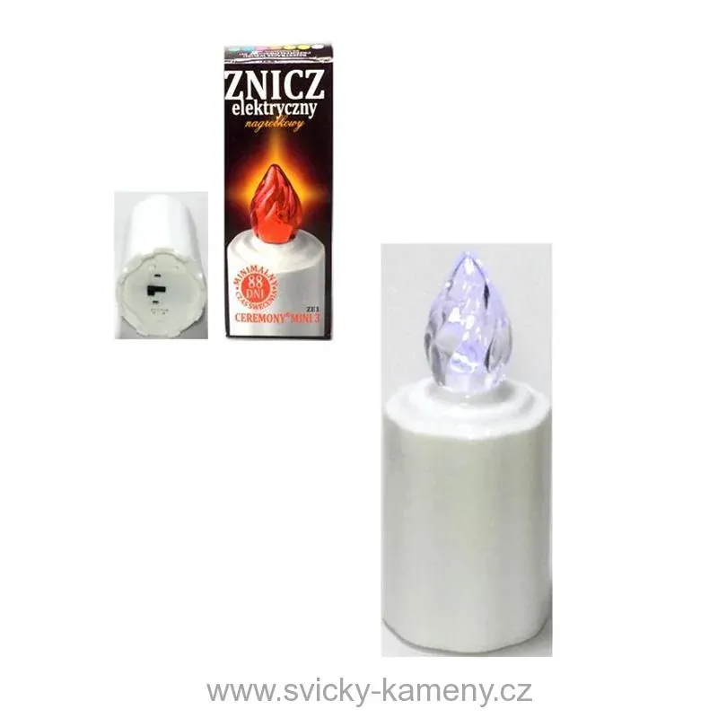 SVÍČKA NA BATERII BÍLÝ LED KMITAJÍCÍ PLAMEN