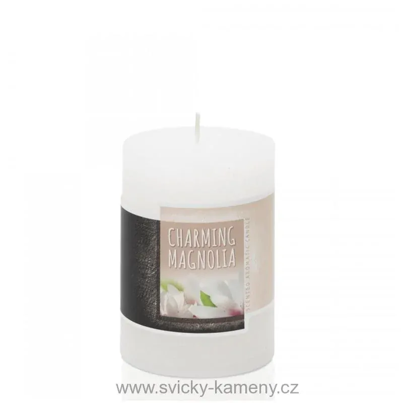SVÍČKA DÁRKOVÁ VONNÁ MAGNOLIE RUSTIK VÁLEC 70x90 mm     