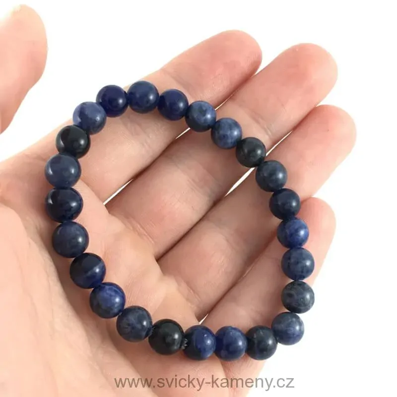 NÁRAMEK Z KORÁLKŮ - SODALIT 8mm