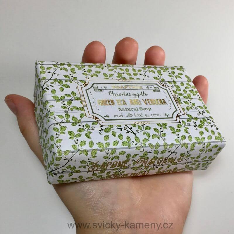 Přírodní luxusní mýdlo 200g. GREEN TEA AND VERBENA
