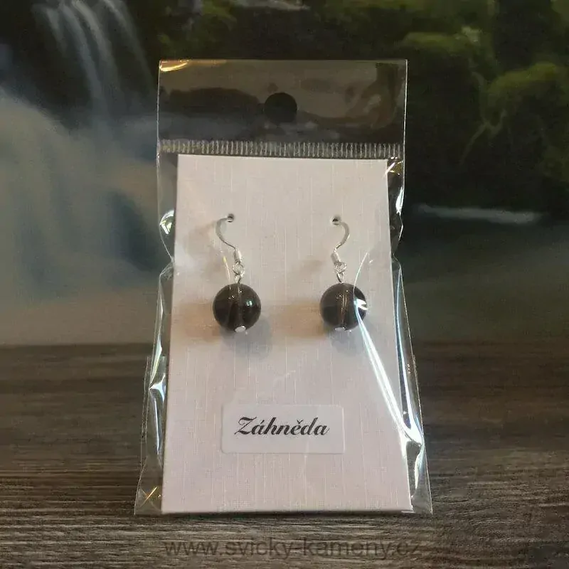 NÁUŠNICE Z KORÁLKŮ ZÁHNĚDA 10mm
