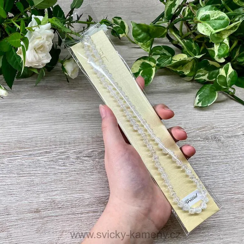 NÁHRDELNÍK Z KORÁLKŮ - KŘIŠŤÁL PUKANÝ 6mm