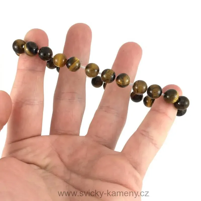 NÁRAMEK Z KORÁLKŮ - TYGŘÍ OKO 8mm