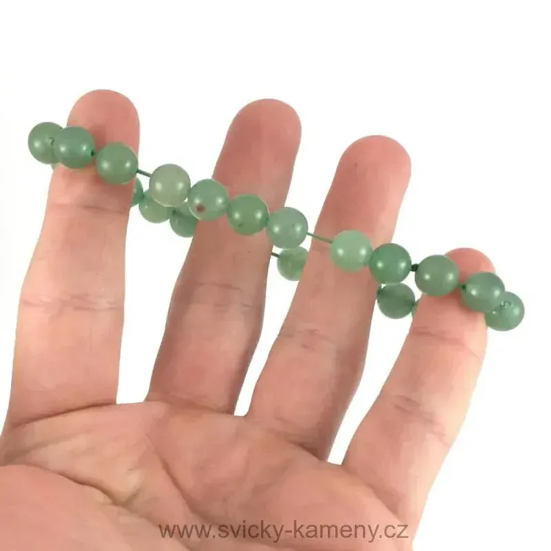NÁRAMEK Z KORÁLKŮ - AVANTURÍN 8mm