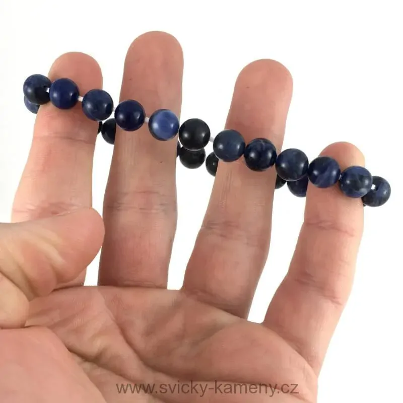 NÁRAMEK Z KORÁLKŮ - SODALIT 8mm