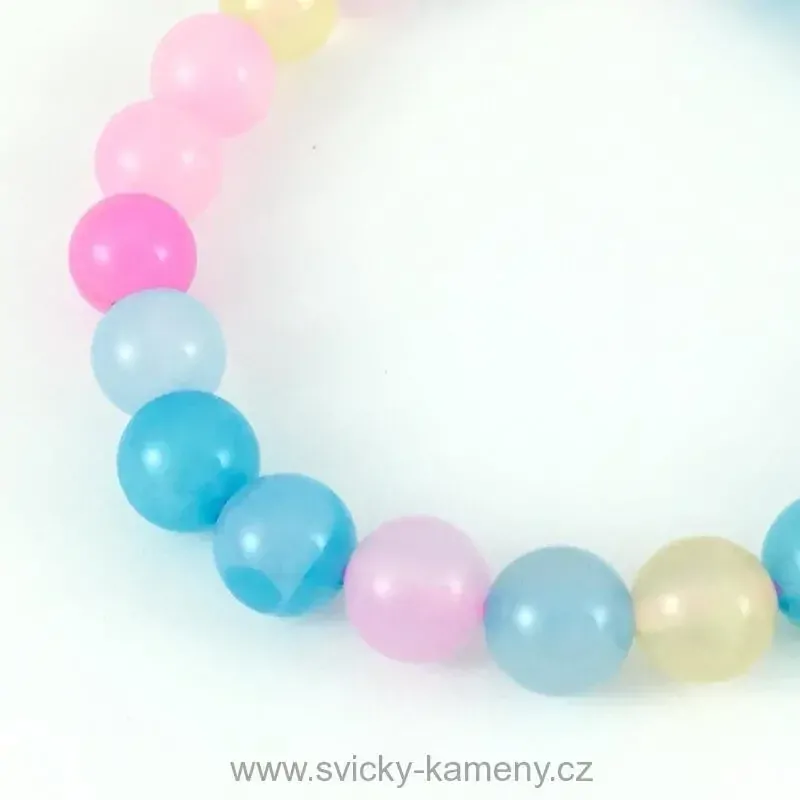 NÁRAMEK Z KORÁLKŮ - ACHÁT PASTELOVÝ 8mm