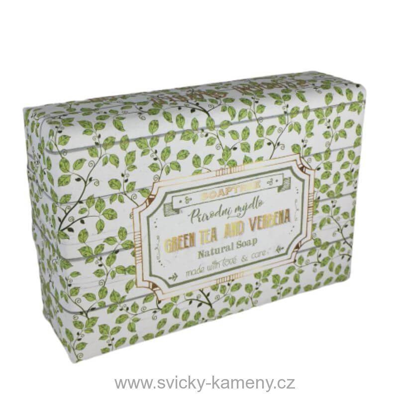 Přírodní luxusní mýdlo 200g. GREEN TEA AND VERBENA