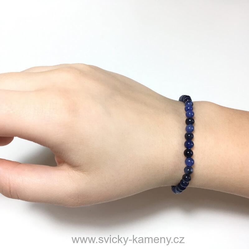 NÁRAMEK Z KORÁLKŮ - SODALIT 4mm