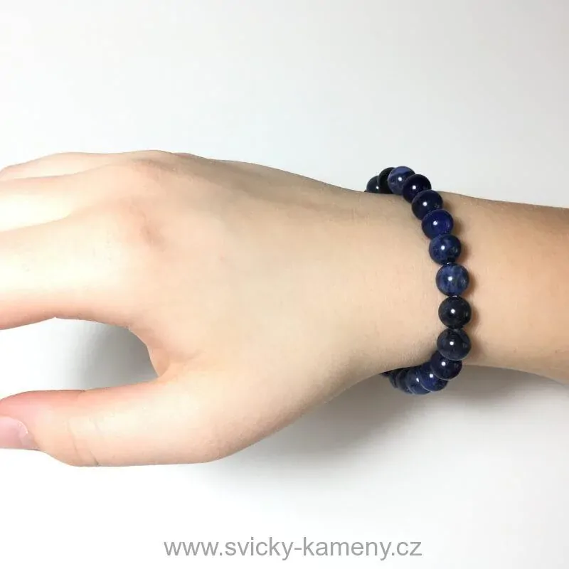 NÁRAMEK Z KORÁLKŮ - SODALIT 8mm