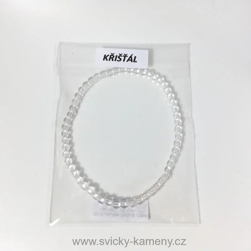 NÁRAMEK Z KORÁLKŮ - KŘIŠŤÁL 4mm