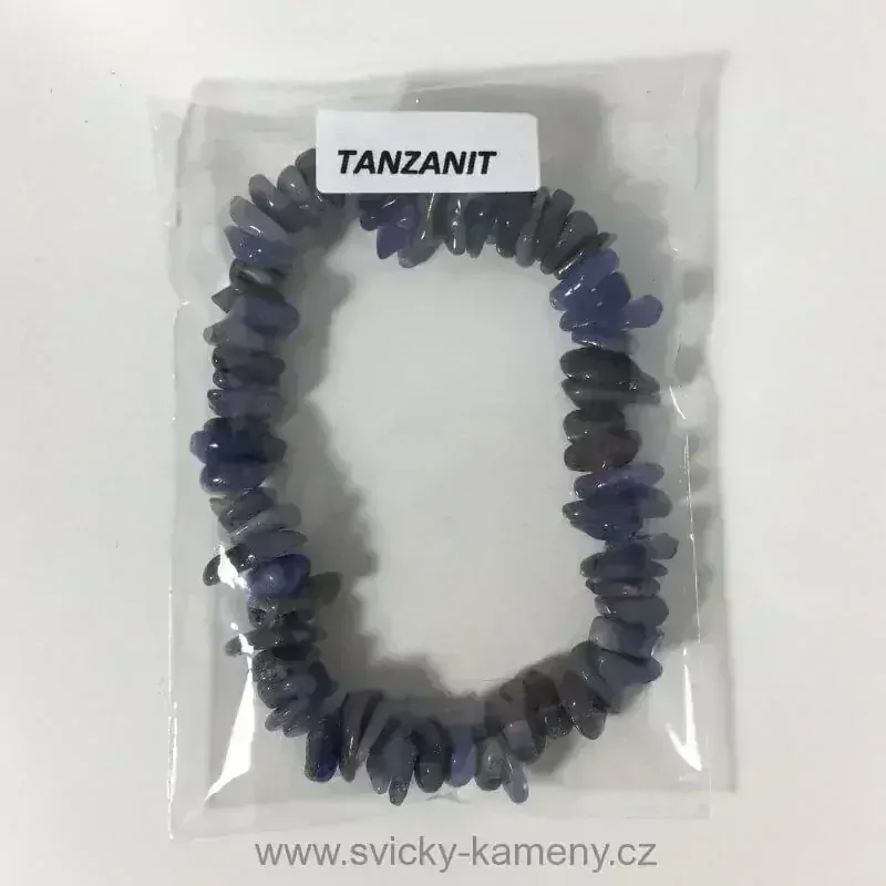 NÁRAMEK Z KORÁLKŮ - TANZANIT DISK