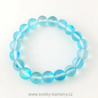 NÁRAMEK Z KORÁLKŮ - OPALIT TYRKYSOVÝ 10 mm