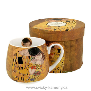 DÁRKOVÝ HRNEK BUCLATÝ 430 ml GUSTAV KLIMT "Polibek"