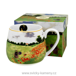 DÁRKOVÝ HRNEK BUCLATÝ 430 ml CLAUDE MONET "Pole máku"