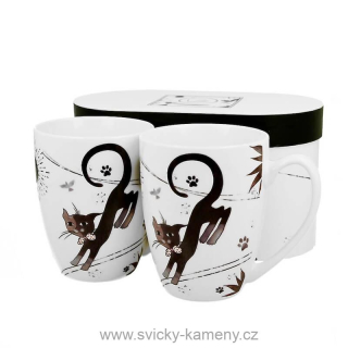 DÁRKOVÝ HRNEK KLASIK 380 ml HRAVÉ KOČIČKY sada 2kusy