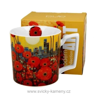 DÁRKOVÝ HRNEK MODERN 450 ml ČERVENÉ MÁKY