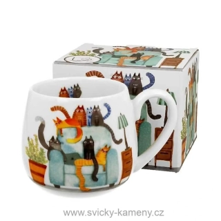 DÁRKOVÝ HRNEK BUCLATÝ 430 ml POHODOVÉ KOČKY
