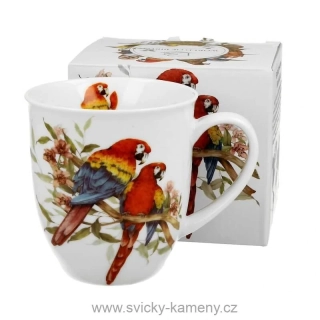 DÁRKOVÝ HRNEK ANIMALS 400 ml ŠARLATOVÝ PAPOUŠEK ARA